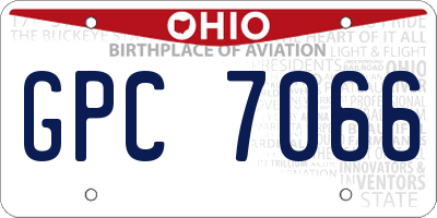 OH license plate GPC7066