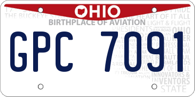 OH license plate GPC7091