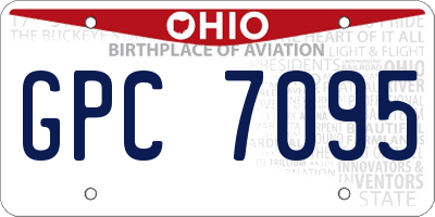 OH license plate GPC7095