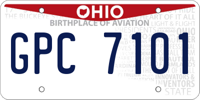OH license plate GPC7101