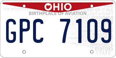 OH license plate GPC7109