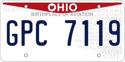 OH license plate GPC7119