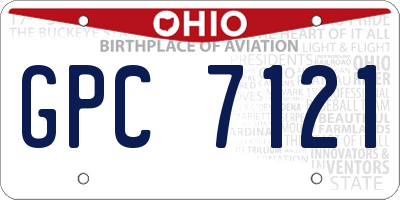 OH license plate GPC7121