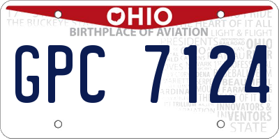 OH license plate GPC7124