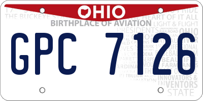 OH license plate GPC7126