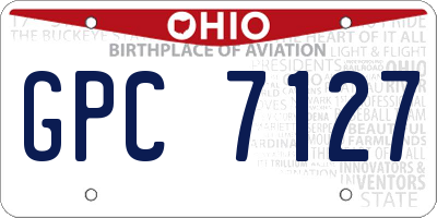 OH license plate GPC7127
