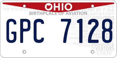 OH license plate GPC7128
