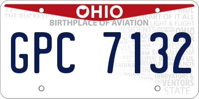 OH license plate GPC7132