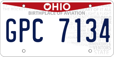 OH license plate GPC7134