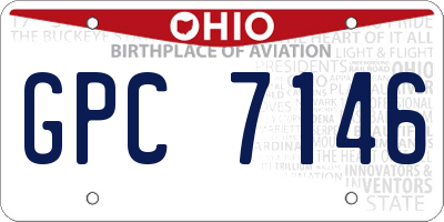 OH license plate GPC7146