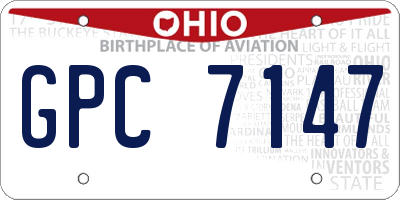 OH license plate GPC7147