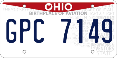 OH license plate GPC7149