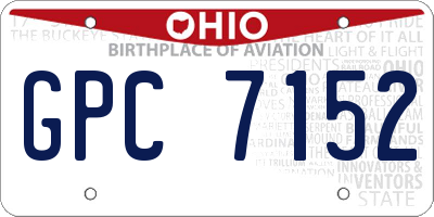 OH license plate GPC7152