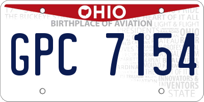 OH license plate GPC7154