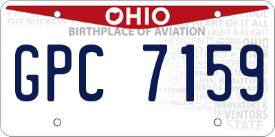 OH license plate GPC7159