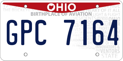 OH license plate GPC7164