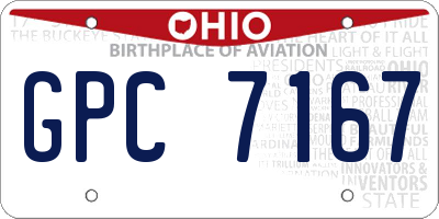 OH license plate GPC7167