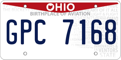 OH license plate GPC7168