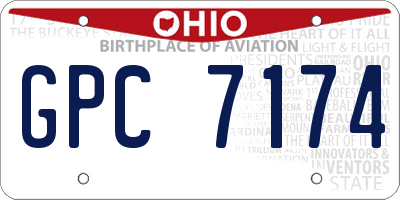 OH license plate GPC7174