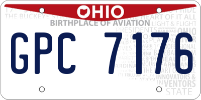 OH license plate GPC7176