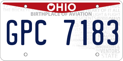 OH license plate GPC7183