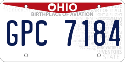OH license plate GPC7184