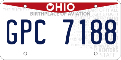 OH license plate GPC7188