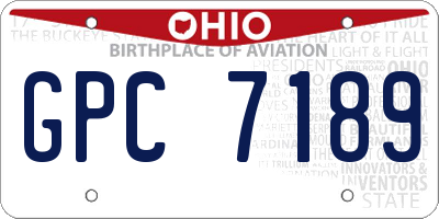 OH license plate GPC7189