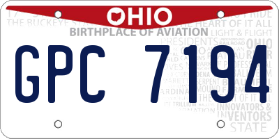 OH license plate GPC7194