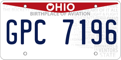 OH license plate GPC7196