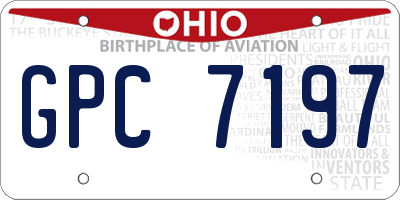 OH license plate GPC7197