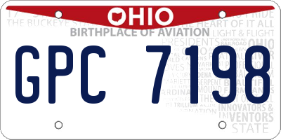 OH license plate GPC7198
