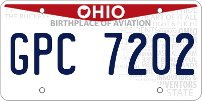 OH license plate GPC7202
