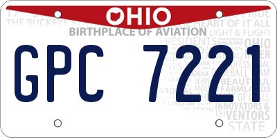 OH license plate GPC7221
