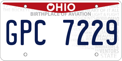 OH license plate GPC7229
