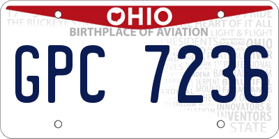 OH license plate GPC7236