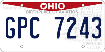OH license plate GPC7243