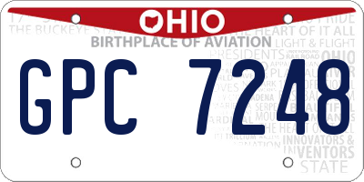 OH license plate GPC7248