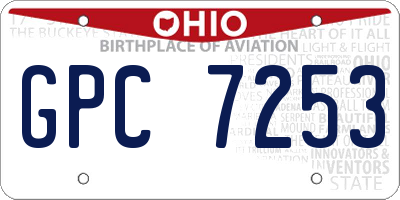 OH license plate GPC7253
