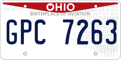 OH license plate GPC7263
