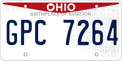 OH license plate GPC7264
