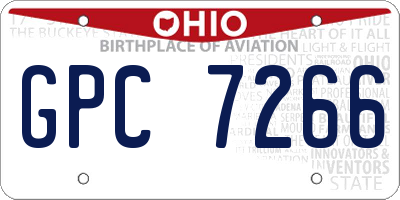 OH license plate GPC7266