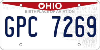 OH license plate GPC7269