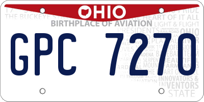 OH license plate GPC7270