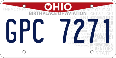 OH license plate GPC7271