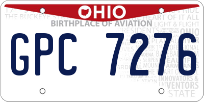 OH license plate GPC7276