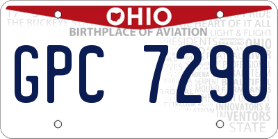 OH license plate GPC7290