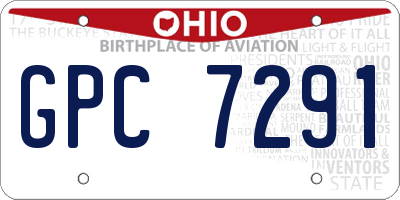 OH license plate GPC7291