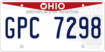 OH license plate GPC7298