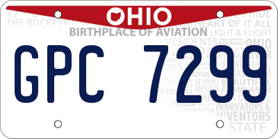 OH license plate GPC7299